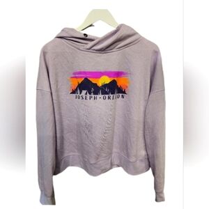 Joseph Eastern Oregon Colorful Crop Hoodie Long Sleeve Sweatshirt Medium Ace USA